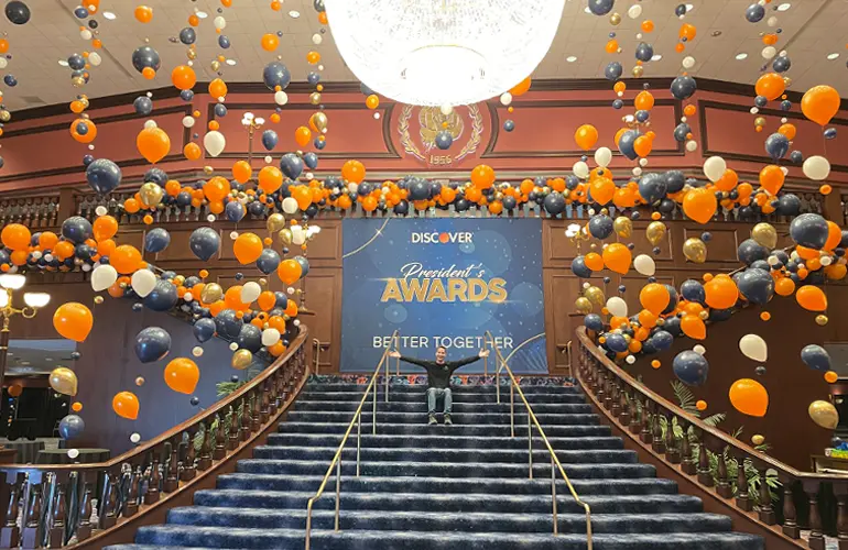 Bubble style balloons for Discover's President Awards Ceremony
