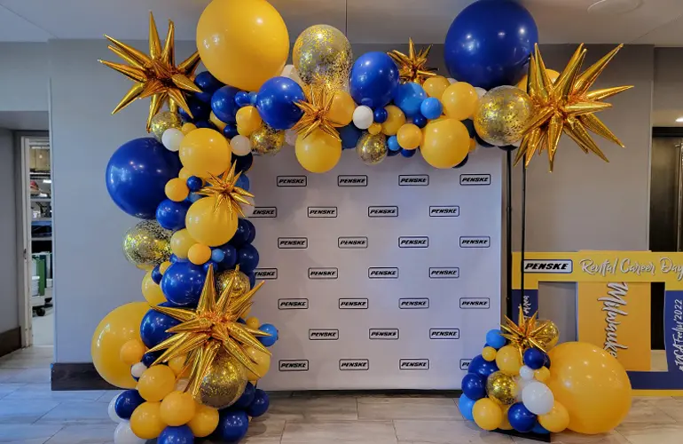 Trendy balloon arch for Penske Career Day