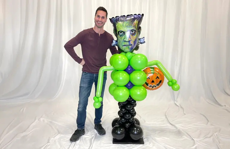 Monster balloon sculpture for Halloween