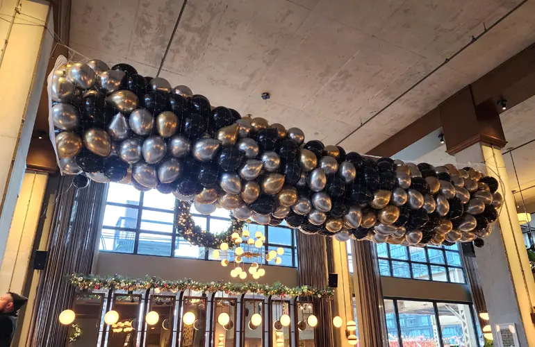 Balloon drop for New Year's Eve in Chicago