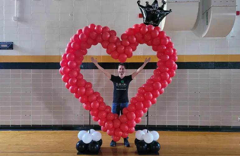 Life size heart shaped photo frame for group photos