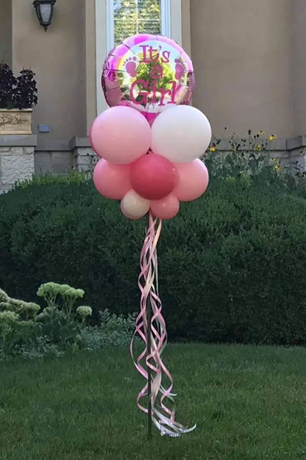 Small foil balloon yard stick