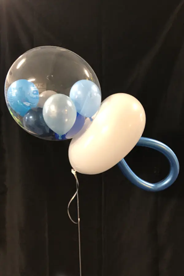 Deluxe helium balloon rattle