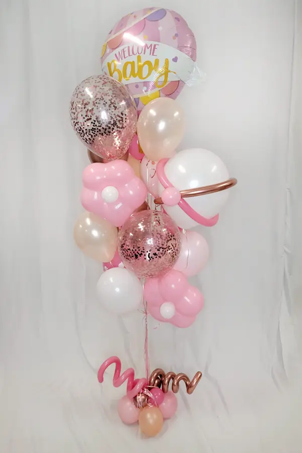Premium balloon bouquet for baby shower or gender reveal party