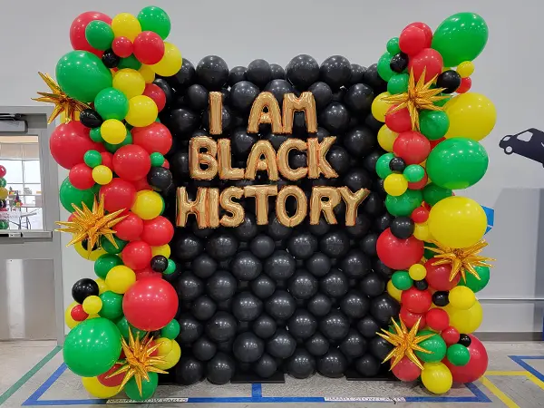 10ftx8ft backdrop garland balloon wall for Black History Month