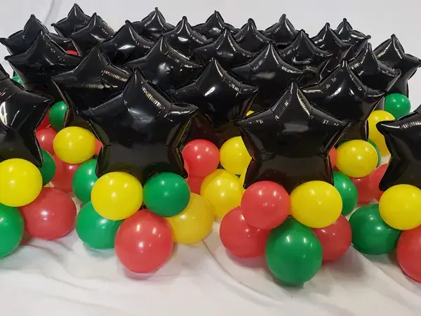 Small mini foil balloon centerpieces