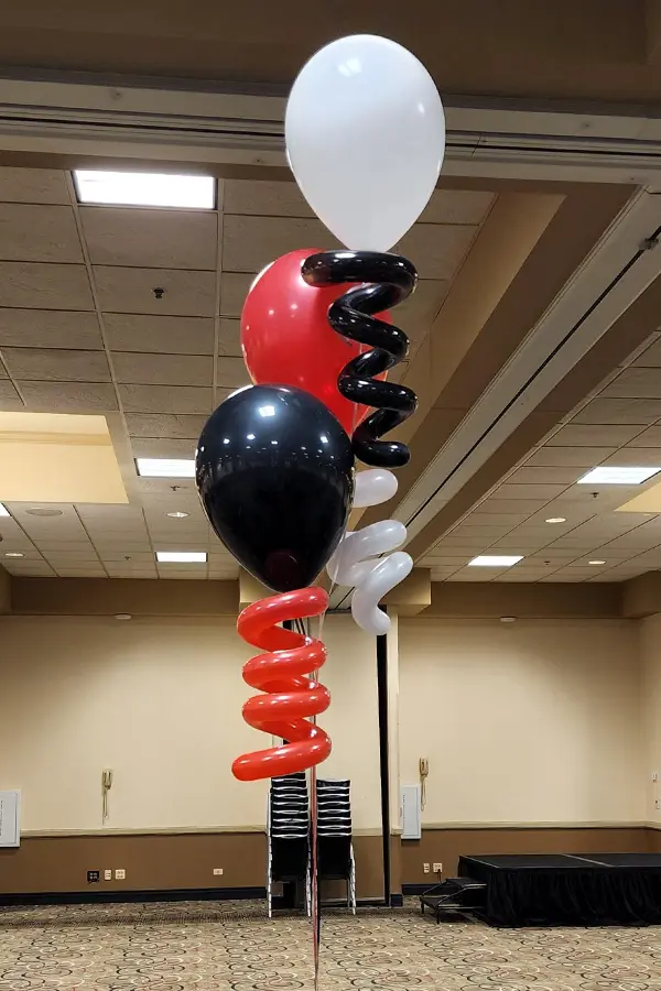 A fun twist on a classic balloon bouquet of 3 balloons