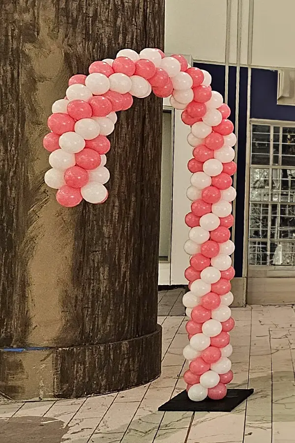 Jumbo balloon donut sculpture that is usable as a photo frame and decoration 