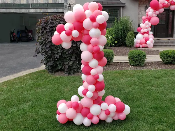 5ft tall organic birthday number sculpture