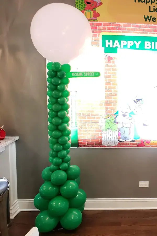 Sesame Street lamp balloon column