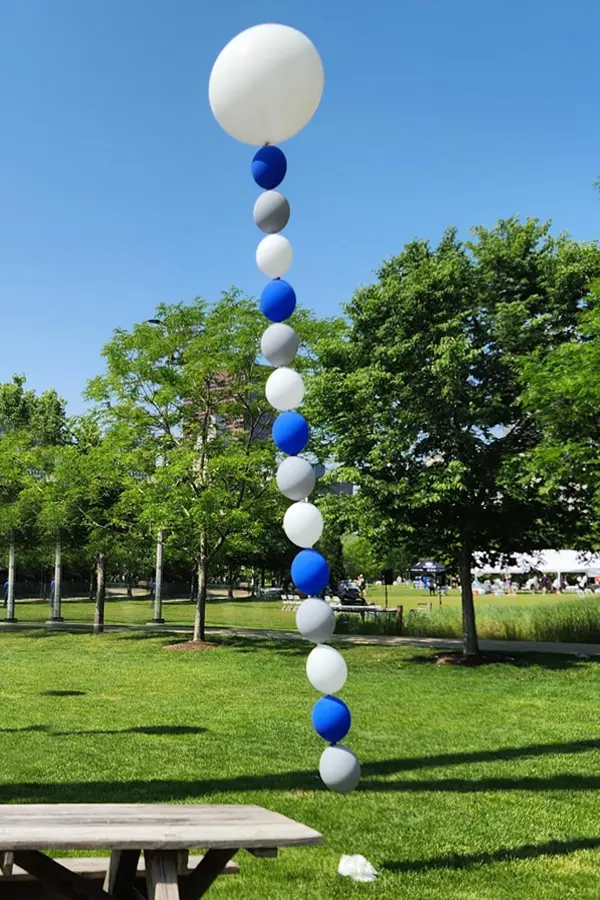 A trendy alternative to classic balloon columns ideal for indoor or outdoor use