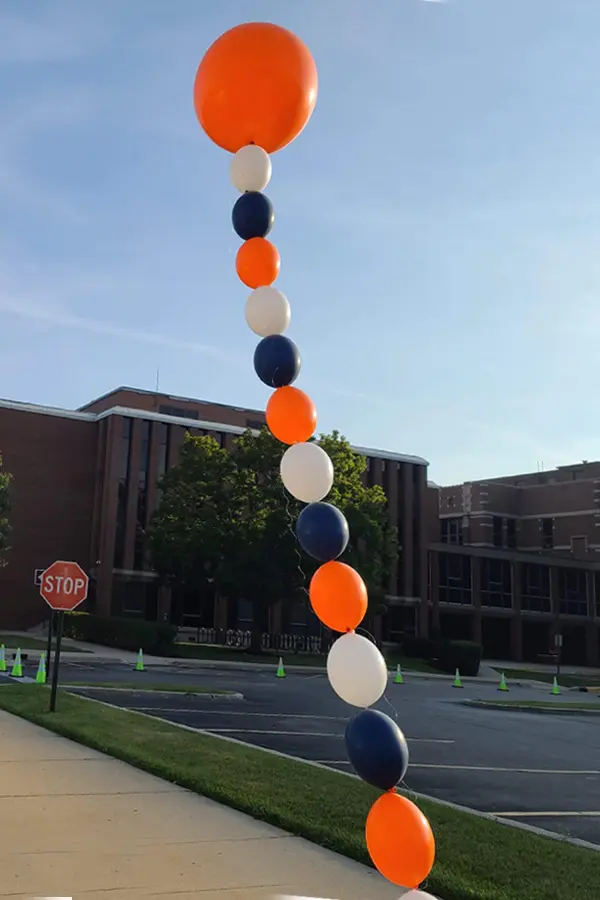 16ft tall bead column for indoor or outdoor use