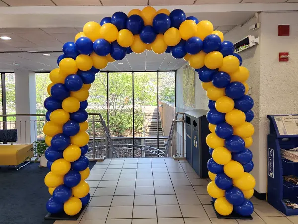 8ftx8ft Classic balloon arch in school colors