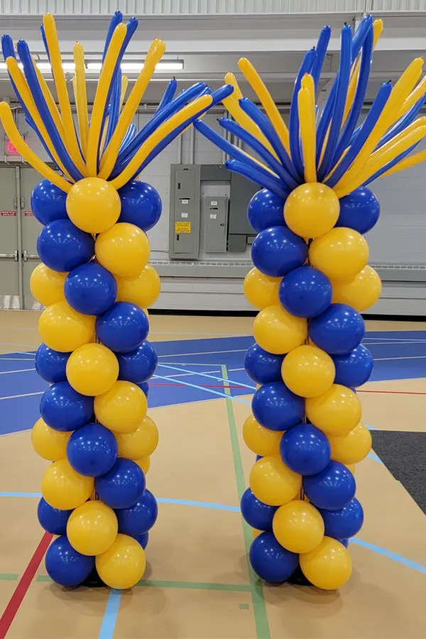 7.5ft classic column with a firework balloon topper