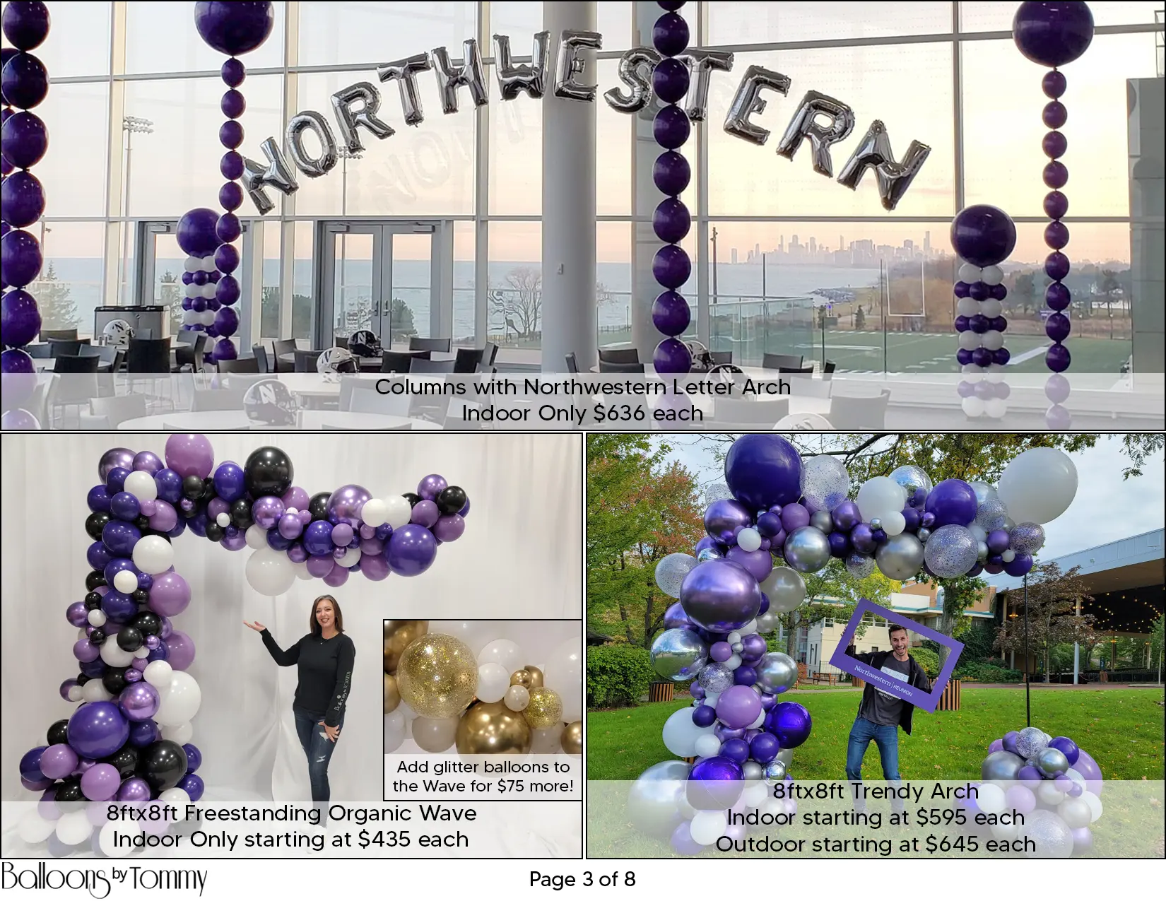 Campus event balloon arches