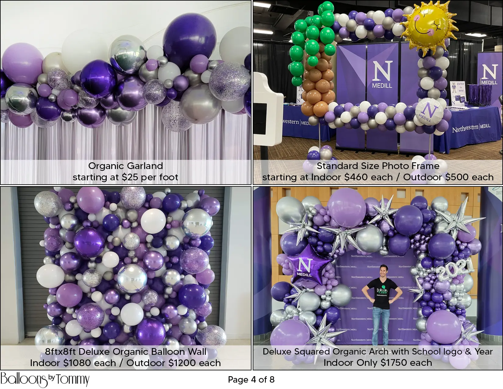 Organic balloon decor for Northwestern University