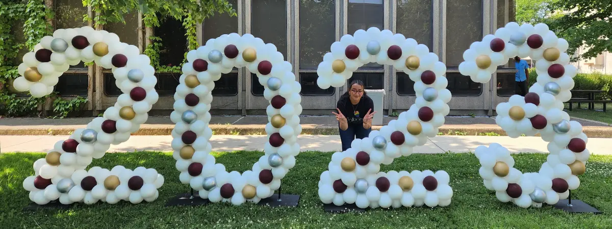 7ft tall balloon sculpture letters and numbers