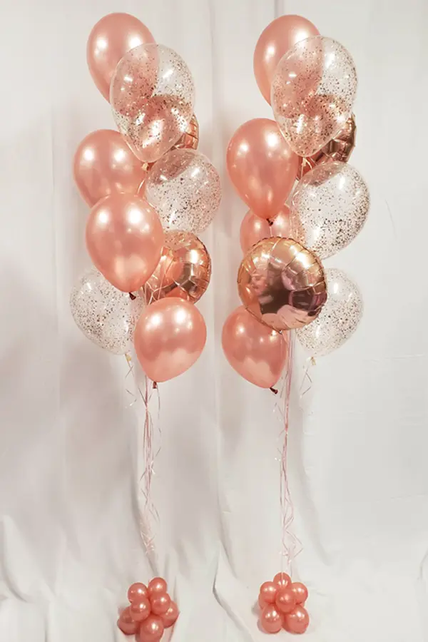 Sparkly balloon bouquet with glitter and foil balloons