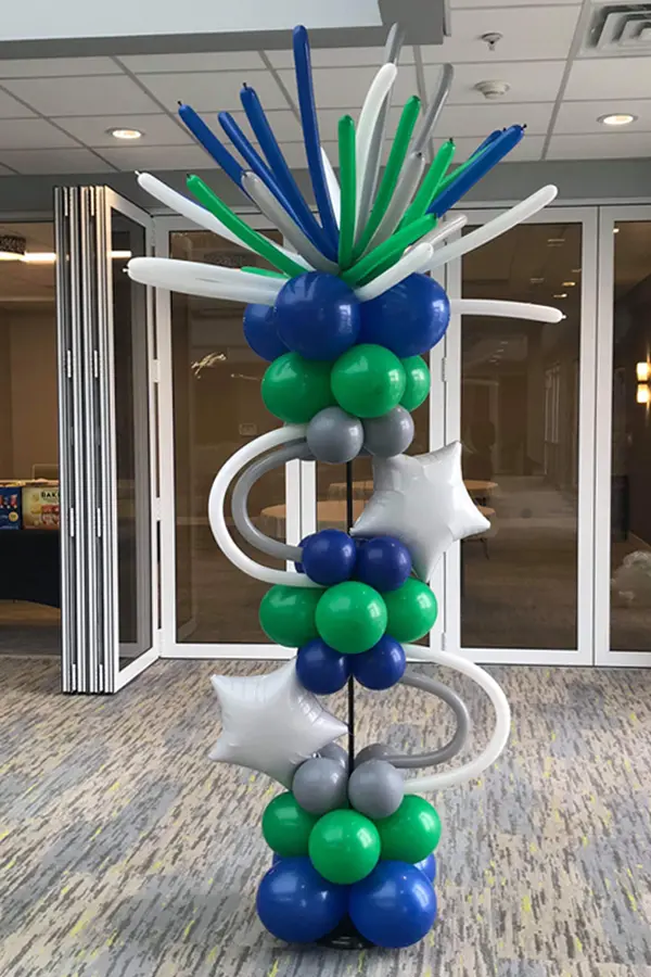 7.5ft Curvy Column with Firework Topper