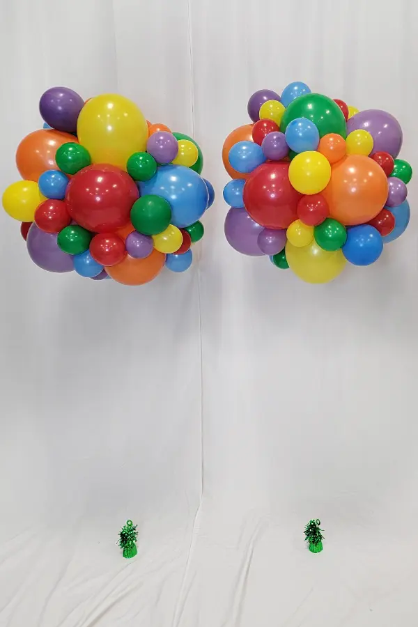 Helium filled topiary balloon centerpiece