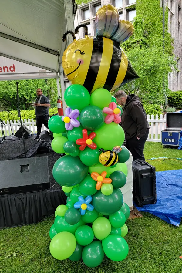 7.5ft Organic theme balloon column