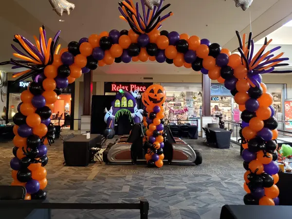 Balloon arch with firework accents available to match your color or theme