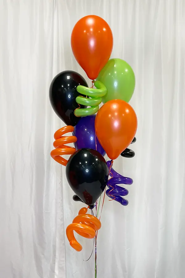 Squiggle balloon bouquet of 6