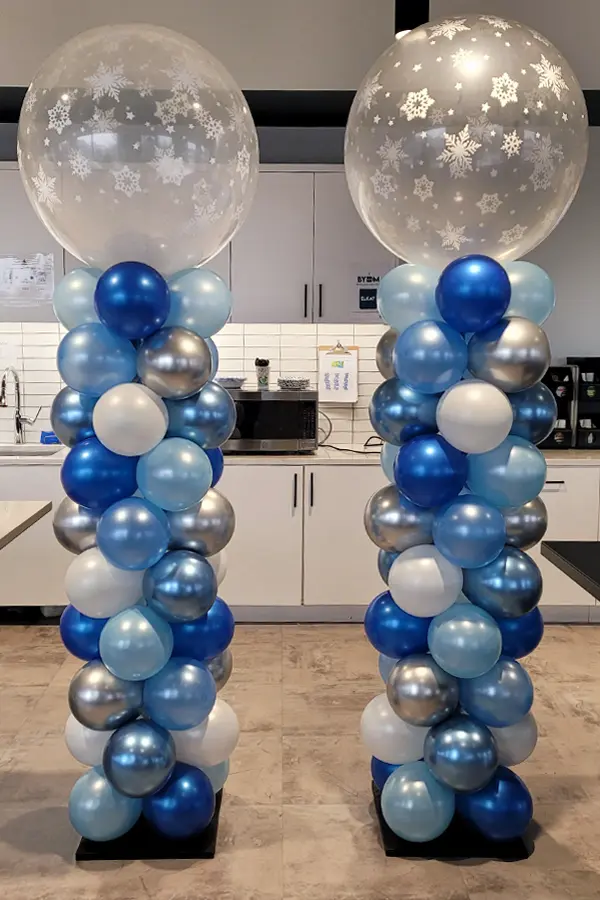 7.5ft classic balloon column with foil balloon topper