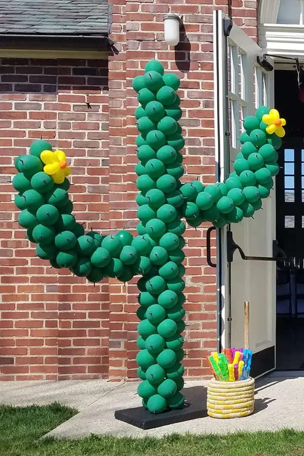 6ft tall cactus balloon sculpture