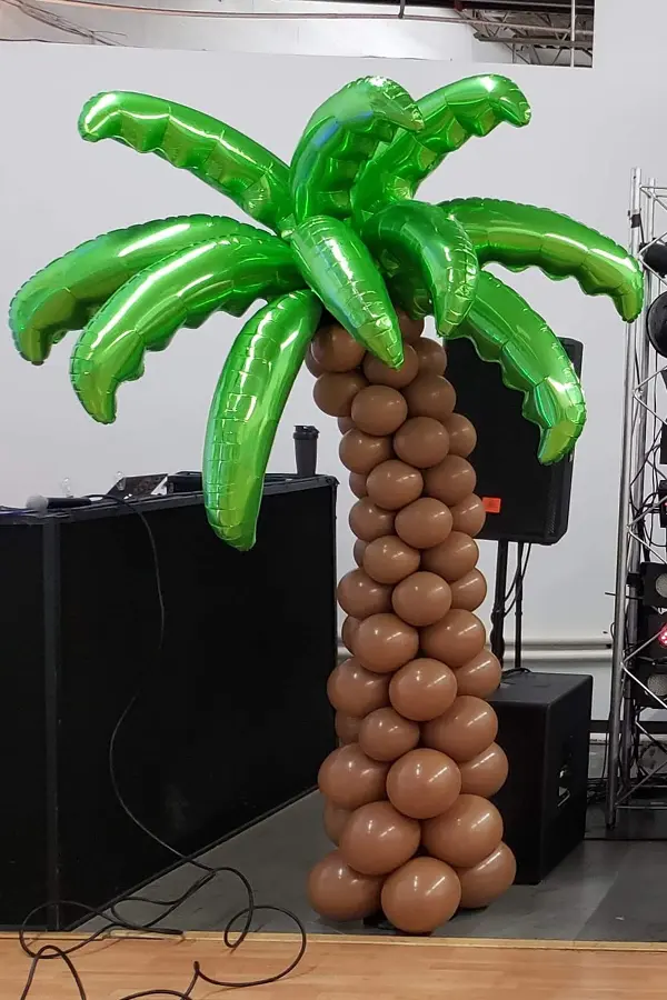 Indoor balloon palm tree sculpture