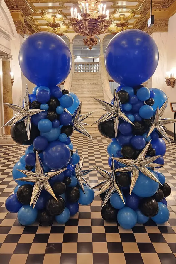 Organic styled balloon column to add a bit more flair to your decor