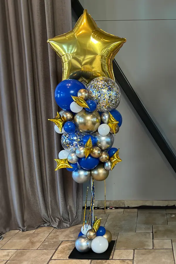 A fashionable balloon column designed to match your decor and add an elegant look to your event