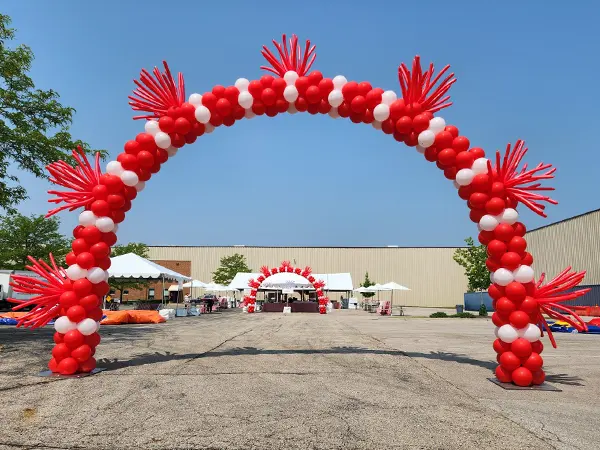 Wide Firework Balloon Arch