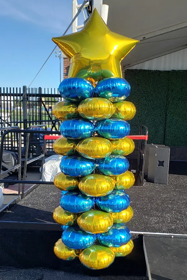 8ft Latex Free Foil Balloon Column