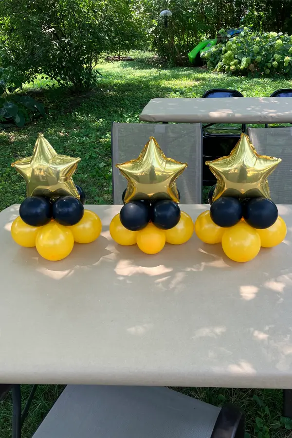 Mini foil balloon centerpiece