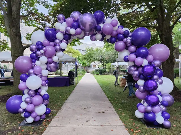 11ft wide organic outdoor balloon arch
