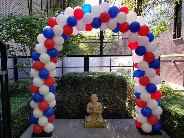 Welcome guests with a classic balloon arch at your entryway