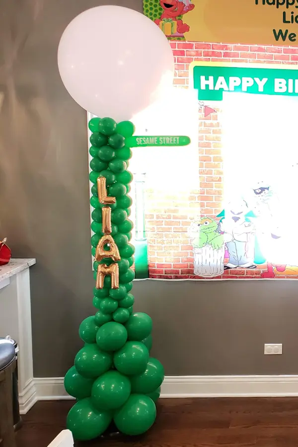 Sesame Street lamp balloon column