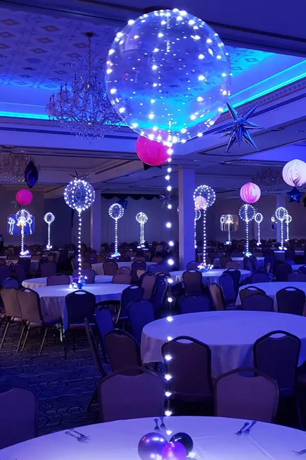 Bring the sky to you with led wrapped centerpieces
