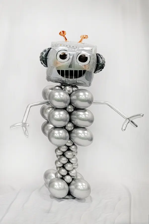 4.5ft Robot balloon sculpture