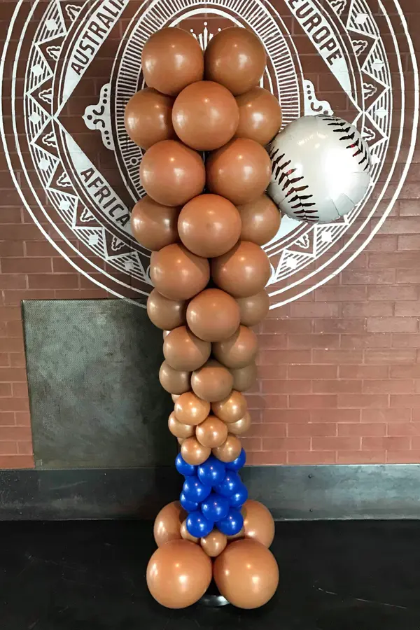 Baseball bat balloon sculpture