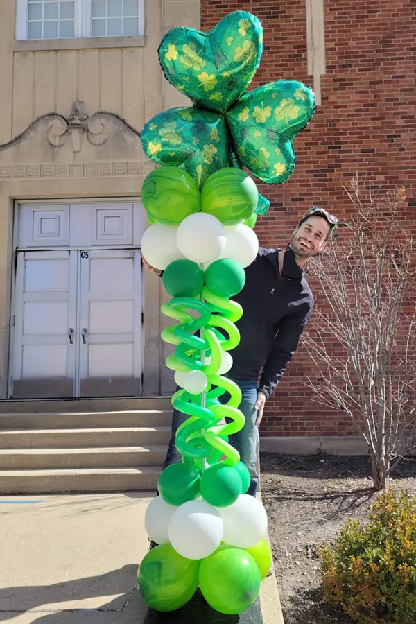 A literal twist on the classic balloon column look
