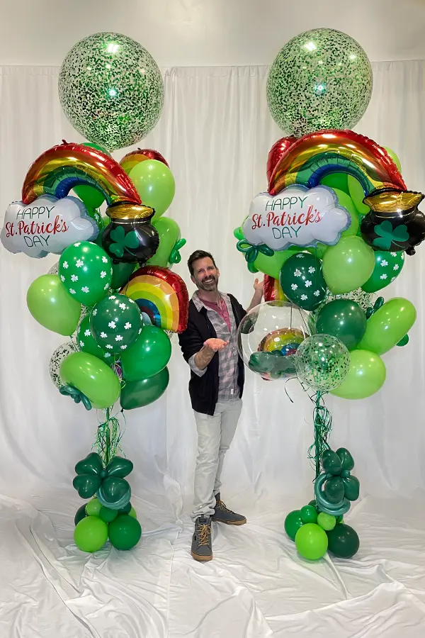 St. Patrick's Day balloon bouquet