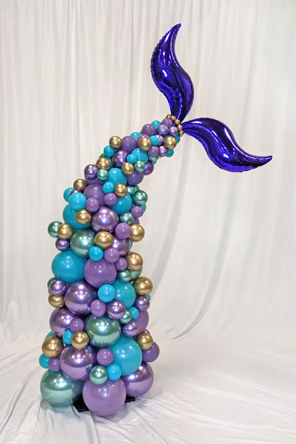 Mermaid tail balloon sculpture