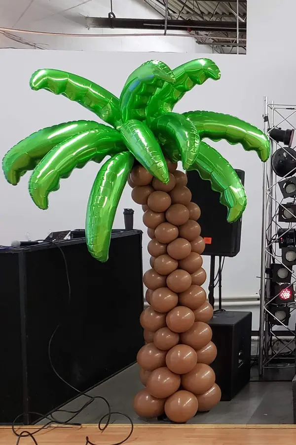 Indoor balloon palm tree sculpture