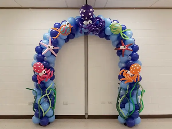 8ftx8ft Under the Sea themed balloon arch