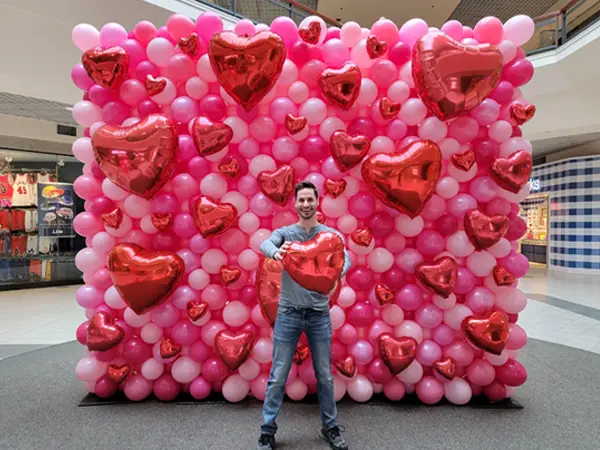10ftx10ft Valentine's Day balloon wall
