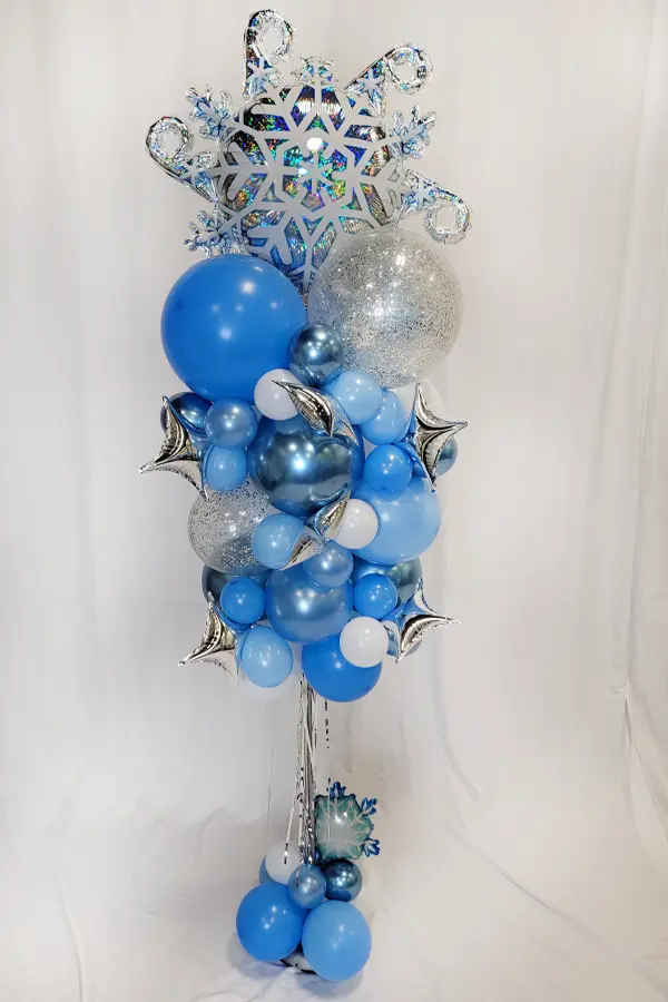 7.5ft Party balloon column with foil balloon topper